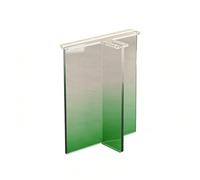 Piede Tavolo in T Trasparente Resistente, Piedi Acrilici a Colore Degradato, Supporti Solidali per Isola Cucina, Base per Tavolo da Pranzo a Forma di T Effetto Tavolo Flottante(Green,500x720mm)