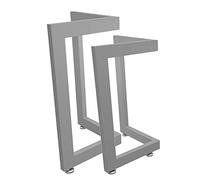 Piedi da tavolo, 2x gambe da pranzo industriale, gambe da tavolo per mobili in metallo nero pesante, gambe del tavolino, tavolino, tavolino, scrivania per computer, tavolo della sala riunioni