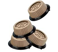 Piedi Della Lavatrice Antiscivolo Antivibrazione Cuscinetti di Rialzo Onda Tamburo Frigorifero Base Mute Umidità Staffe Rimovibili(Brown,4 pac)