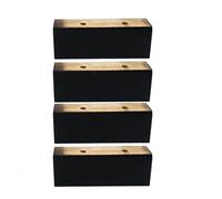 Piedi di divani a letti in legno per mobili a forma di gamba di divano a forma di gamba da 4, gambe di divano in legno piedi di sostituzione dei piedi, gambe per comò gambe (c-in una linea 5 cm)