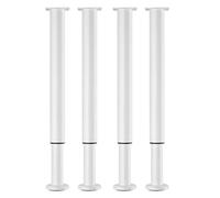 Piedi di supporto regolabili impostati con le gambe del tavolo da cuscinetto a carico forte per il tavolino di divano tavolo da pranzo i piedi mobili telescopici adatti per mobili bianchi (72 110 cm)