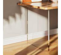 Piedi Tavolo in Acrilico Trasparenti 2 Pezzi, Piedini Decorativi per Scrivania Galleggian, Resistenti Basi Trasparenti Flottanti per Tavolo Pranzo DIY, 25mm Spessi, Supporto 500kg(60x50cm/24x20in)