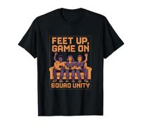 Piedi Up Game On Squad Unity Video Game Crew Design Maglietta