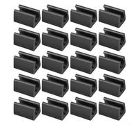 Piedini antiscivolo a forma di U da 14 mm per binari di mobili, adatti per uso interno su vari materiali per pavimenti (20 pezzi)