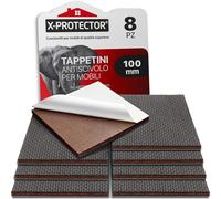 Piedini antiscivolo gomma X-PROTECTOR - Piedini di gomma adesivi 8 pz 100 mm - Premi gommini per sedia - Feltrini antiscivolo per mobili di alta qualità!