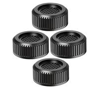 Piedini Antiscivolo per Lavatrice 4 Pezzi, Rialzo 7,5x7,5x3,3cm | Polipropilene e Tpr, Nero, Protezione Pavimenti e Mobili, per Basi Stabili su Superfici Domestiche