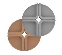 Piedini antiscivolo per taglieri, set da 8 pezzi in silicone con struttura antiscivolo, compatibili con pannelli in legno, plastica, vetro, materiale alimentare (grigio)