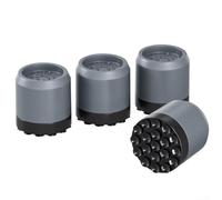 Piedini antivibrazione in silicone+PP per lavatrici per asciugatrici e frigoriferi per ridurre al minimo i movimenti e il suono (grigio)