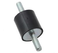 Piedini antivibrazioni per sistemi di climatizzazione e riscaldamento per ammortizzatori in gomma filettati M8 con rinforzo in acciaio, confezione da 4, colore nero