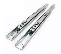 Piedini dei cassetti, Drawer runners,Full Extension Drawer Runners Ball Bearing Two Way Slide Track Rail, Two Sections Drawer Rails Metal Side Mount Sliding Track, Set of 2
