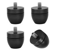 Piedini del Supporto per l'isolamento degli Altoparlanti, Cuscinetti per l'assorbimento degli Urti in Lega di Alluminio Elaborazione CNC Facile da Installare Multifunzionale per Lettori CD DVD (Nero)