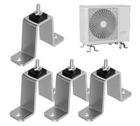 Piedini di base per condizionatore d'aria, 4 pezzi, ammortizzatore di vibrazioni a condensatore, piedini di supporto in acciaio inox per il montaggio del condizionatore d'aria, adatti per cortile