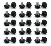 Piedini di livellamento, 36 pezzi, M8 x 20 x 6 mm, piedini regolabili per mobili, piedini a vite, piedini regolabili, per sedie, tavoli, scaffali