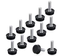 Piedini di livellamento filettati M8, 12 pezzi, regolabili per mobili, piedini filettati in gomma filettati a vite, regolazione individuale, livellamento per tavoli, sedie, gambe dei mobili