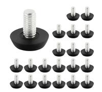 Piedini di livellamento for mobili regolabili in ABS | Argento, base da 21 mm, 60 pezzi, livellamento for mobili