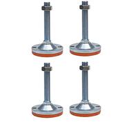 Piedini Di Livellamento, Parti Di Supporto For Mobili Antiscivolo | Base filettata zincata 4PZ D100×100 M16 for regolazione bilanciamento attrezzatura