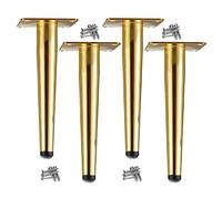 Piedini di ricambio in legno per sedie, 4 Pcs Cone, Modern Sofa Legs, DIY Furniture Feet, for TV Cabinet Sofa Table Cupboard Chair Bathroom Cabinet Wardrobe(Gold,10cm)