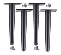 Piedini di ricambio in legno per sedie, 4 Pcs Cone, Modern Sofa Legs, DIY Furniture Feet, for TV Cabinet Sofa Table Cupboard Chair Bathroom Cabinet Wardrobe(Black,40cm)