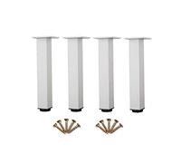 Piedini di ricambio in legno per sedie, 4PCS, Aluminum Alloy Furniture Cabinet Feet, Square Sofa Bed Foot Legs Support with Screws, Strong Bearing Capacity(White,40cm/15.7in)
