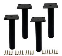 Piedini di ricambio in legno per sedie, 4pcs,Black Furniture Feet,Iron Sofa Legs,Kitchen Feet,for Sofa,Bed feet,TV Stand and Cabinet Legs,DIY Furniture,Load capacity 800kg(16cm/6.3in)