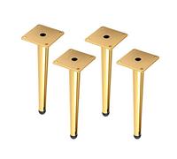 Piedini di ricambio in legno per sedie, 4pcs Furniture Feet Supporting Feet Sofa Legs Cabinet Legs, Furniture Legs, gold(25cm/9.8in)