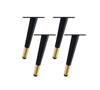 Piedini di ricambio in legno per sedie, 4pcs Furniture Feet Supporting Feet Sofa Legs Cabinet Legs, Furniture Legs, black gold(Oblique Cone,60cm/23.6in)