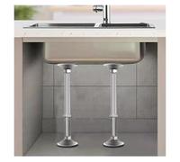 Piedini di sostegno per lavelli, 2 pezzi Supporto sottolavello regolabile Gambe di supporto telescopiche for lavabo Pali in acciaio inossidabile for cucina(Height 66 81cm)