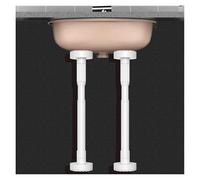 Piedini di sostegno per lavelli, Gambe for lavello da cucina regolabili, pali di supporto telescopici for lavabo bagno, in acciaio inossidabile for mobili e armadietti(Wit,H 35 50cm(14" 20"))