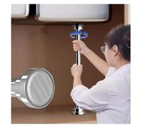 Piedini di sostegno per lavelli, Supporto for lavello senza foratura, staffe telescopiche for lavabo sottotop, gambe di supporto for regolabili in acciaio inox, tavolo(Height 49 80cm)