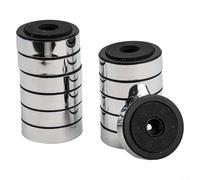 Piedini di supporto per altoparlanti e amplificatori, kit da 12 pezzi con spugna morbida e composito plastico per un migliore isolamento acustico e stabilità (argento 48 x 15)