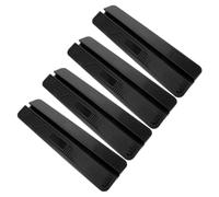 Piedini di Supporto per Cancelletto Sicurezza 4 Pezzi, Nero | Plastica Slot 3x2 Cm, Finitura Testurizzata Antiscivolo, per Passaggi Stabili nel Varco