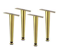 Piedini di Supporto per mobili in Metallo Dorato, Gamba da Tavolo Regolabile per Divano, Mobile TV, Altezza Regolabile, 01 cm, rastremata a 17,5 cm, Gambe Oblique