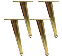 Piedini di supporto per mobili in metallo, gambe in ferro, gambe regolabili di ricambio per letto, cuscinetto di protezione antiscivolo, altezza regolabile 0-5 mm, finitura dorata