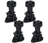 Piedini for Mobili in Plastica nera Regolabili for Mobili da Cucina Regolabili Sotto le Gambe Mobili in Estensori for Gambe Confezione da 4 (Size:10cm/3.9in)