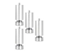 Piedini for mobili regolabili in lega di alluminio, gambe del tavolo, gambe di ricambio in metallo, argento, 4 pezzi(15cm)