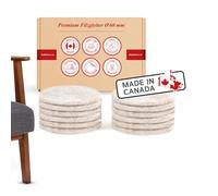Piedini in feltro autoadesivi rotondi, 60 mm, spessore 5 mm, set da 12 pezzi, marrone chiaro, protezione per parquet e laminato, ideali per gambe di mobili, tavoli e sedie - Made in Canada