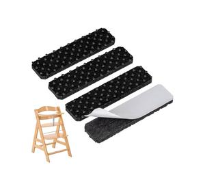 Piedini in feltro con nodi per seggiolone, 1 set, compatibili con i seggioloni HAUCK ALPHA e BETA senza rotelle, in nero, da incollare, tappetino in feltro per la gamba del seggiolone Alpha Beta