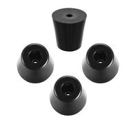 Piedini in gomma cuscinetto paraurti D40x28xH40mm Nero 4pz