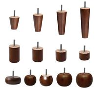 Piedini in Legno Massello per Mobili e Divani - Faggio, Vari Modelli e Misure - MODELLO E ALTEZZA: CONICO H6