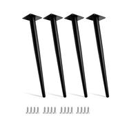 Piedini in pelliccia di metallo nero adjuble - Confezione da 4 gambe di ricambio da 40 cm per divano, armadio, sedia, letto e scrivania - Slish & Design per la decorazione della casa