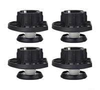 Piedini in plastica ABS con altezza regolabile da 0 a 12 mm, ogni gamba supporta un carico di 175 kg per librerie, armadi e contenitori (4 pezzi)