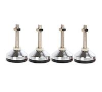 Piedini livellatori, Piedini livellatori, 4 piedini regolabili con vite regolabile, piedino livellatore for mobili regolatore di altezza M12 bullone a T, in acciaio al carbonio for carichi pesanti