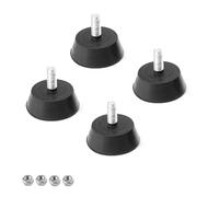 Piedini Mobili Regolabili, 4 Pezzi Piedini Regolabili in Altezza, Piedini di Montaggio in Gomma Diametro 32 mm, Elevata Stabilità, per Armadi, Tavoli, Sedie, Divani 0XBIT