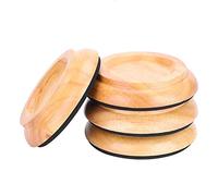 Piedini Pad per Pianoforte, 4 Pezzi Piedini in legno rotondo Antiscivolo per Pianoforte Verticale(Colore del legno)