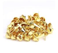 Piedini per Borse, 50 Pezzi di Chiodi Inferiori per Borse, Piedini a Cono Color Oro di 15 mm di Diametro per Rivetti per Borse, Artigianato In Pelle