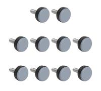 Piedini per Mobili 10 Regolabili in PTFE con Filetto M6 + 10 Feltrini Autoadesivi Scivolatori per Sedie e Protezione Pavimenti in Legno e Piastrelle