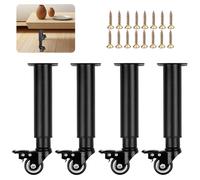 Piedini Per Mobili, 4 Pezzi Piedini Per Mobili Regolabili Piedinis Regolabili In Altezza 31-45 Cm Per Mobili Con Ruote Piroettanti Piedinis Regolabilis Per Mobili Tavolino Divano Letto