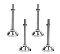 Piedini per mobili, 4 piedini regolabili in acciaio inossidabile D40*M10*50, di supporto a vite for impieghi gravosi, for macchine meccaniche, fissi for pavimenti, antiruggine