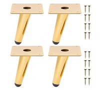 Piedini per Mobili 4Pcs Gambe in Metallo Piedini per Mobili Inclinati a Cono Gambe per Tavoli Piedi per Armadietto per Tavolino da Caffè Divani (10cm Altezza,Oro)