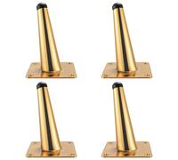 Piedini per Mobili Cono, 4 Pezzi Piedini per Mobili Ricambio Piede per Tavolo Conico Gambe del Divano Acciaio Laminato a Freddo | Placcatura Piedi Armadio Altezza: 10-35cm Piedini Armadietto 12cm/4.7"